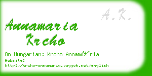 annamaria krcho business card